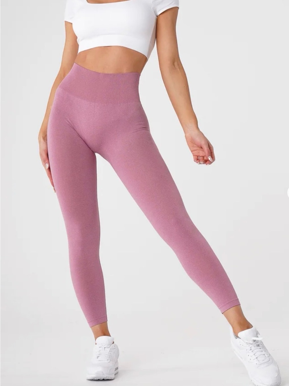 NVGTN Women's High-Waist Rose Pink Leggings